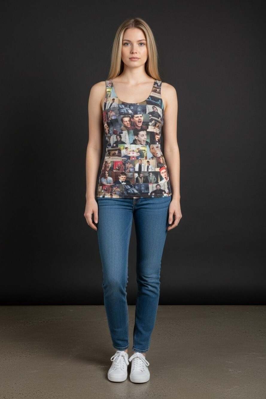 Supernatural The Road So Far Collage Racerback Tank Top